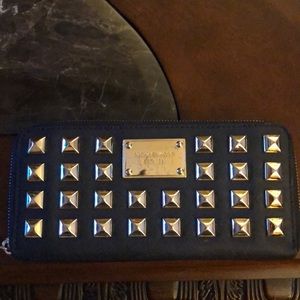 Michael Kors Studded Navy Wallet